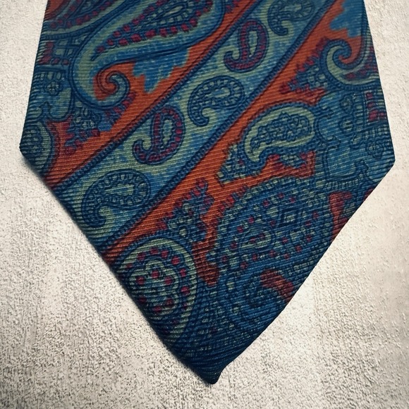 Vintage Polo Ralph Lauren Men's Tie 100%‎ Silk Paisley Made in England NEW - Picture 2 of 8